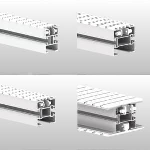 Aluminium and stainless steel beams for chain conveyor system 