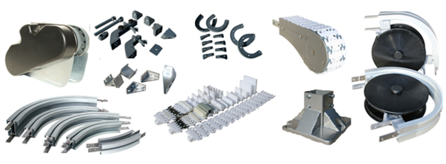Components for standard chain conveyor systems