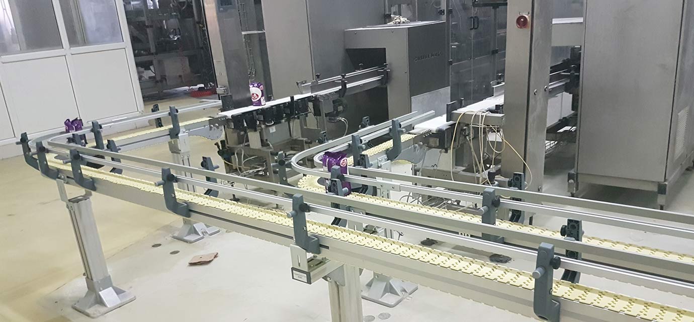 Conveyor system - production lines on packaging machines