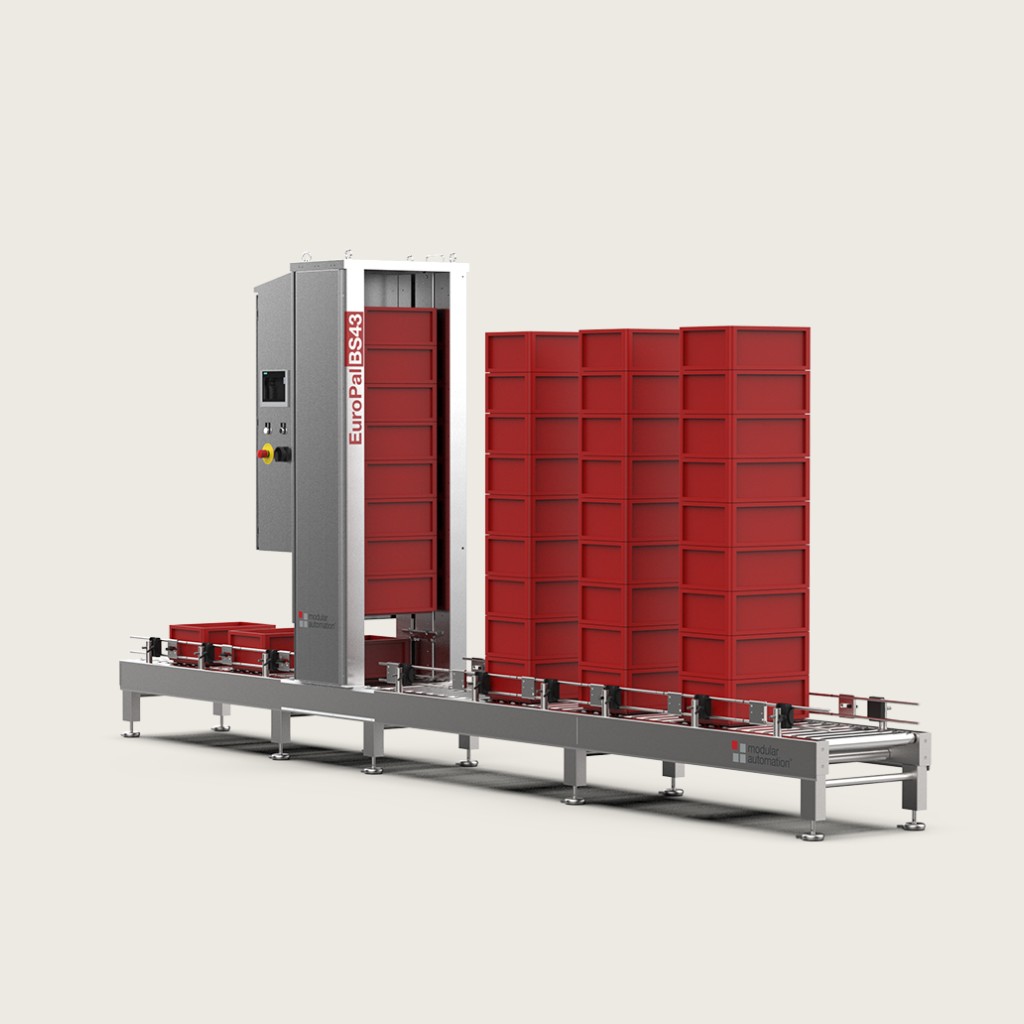 Container stacker EuroPal BS43 | modular automation GmbH