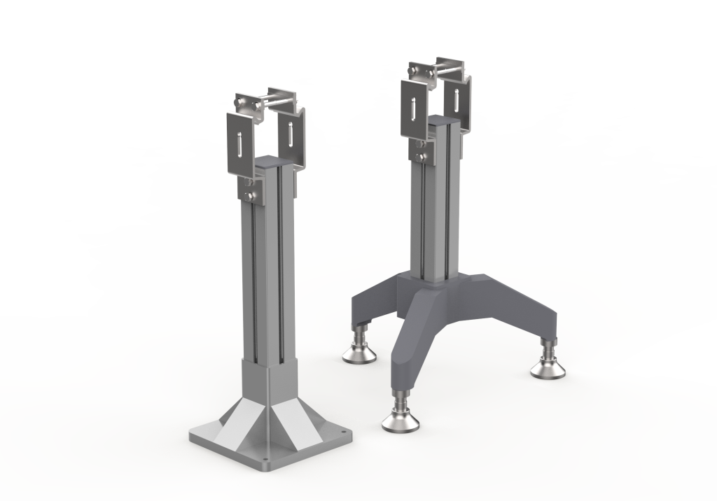 Powered Adjustable Support Supports and adjustable feet for chain conveyors | moduflex