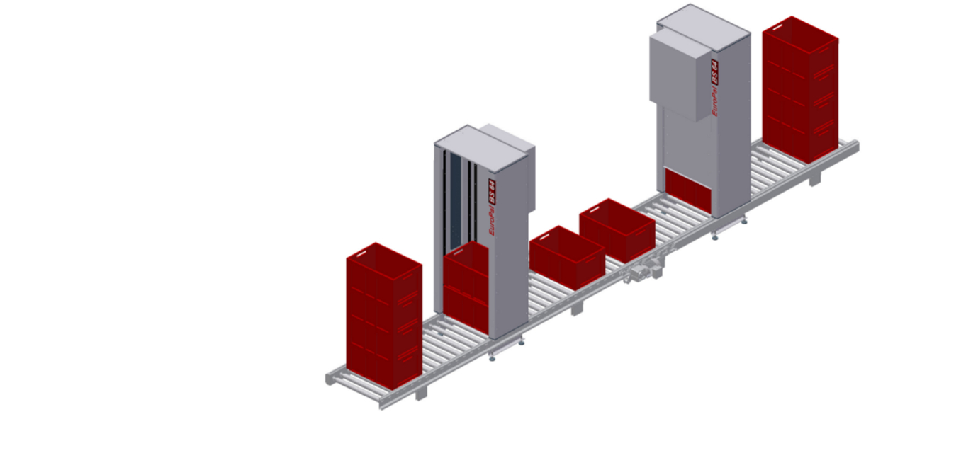 EuroPal Behälterstapler BS64 von modular automation